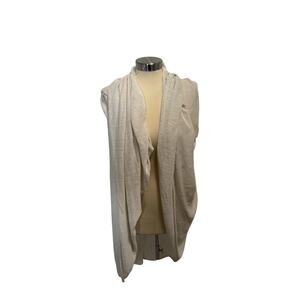 Eileen Fisher Fisher Project Linen Duster XL Beige Sleeveless Draped | Lagenlook